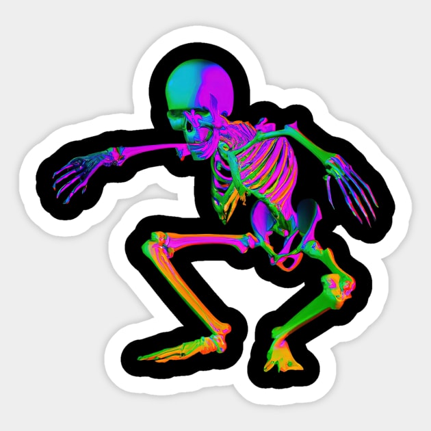 Skeleton Cyber Halloween Spooky Sticker by BetterManufaktur